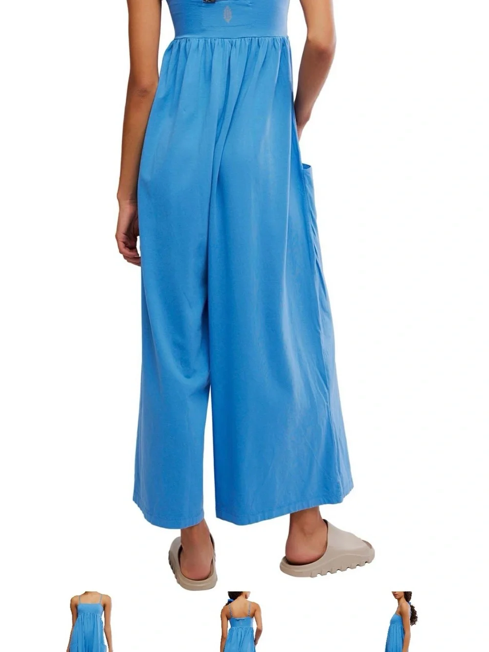 Free People size small Wide-Leg Jumpsuit in Bright Blue
